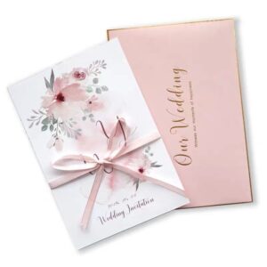 Small MOQ Custom Luxury Wedding Invitation Book Greeting Card Printing